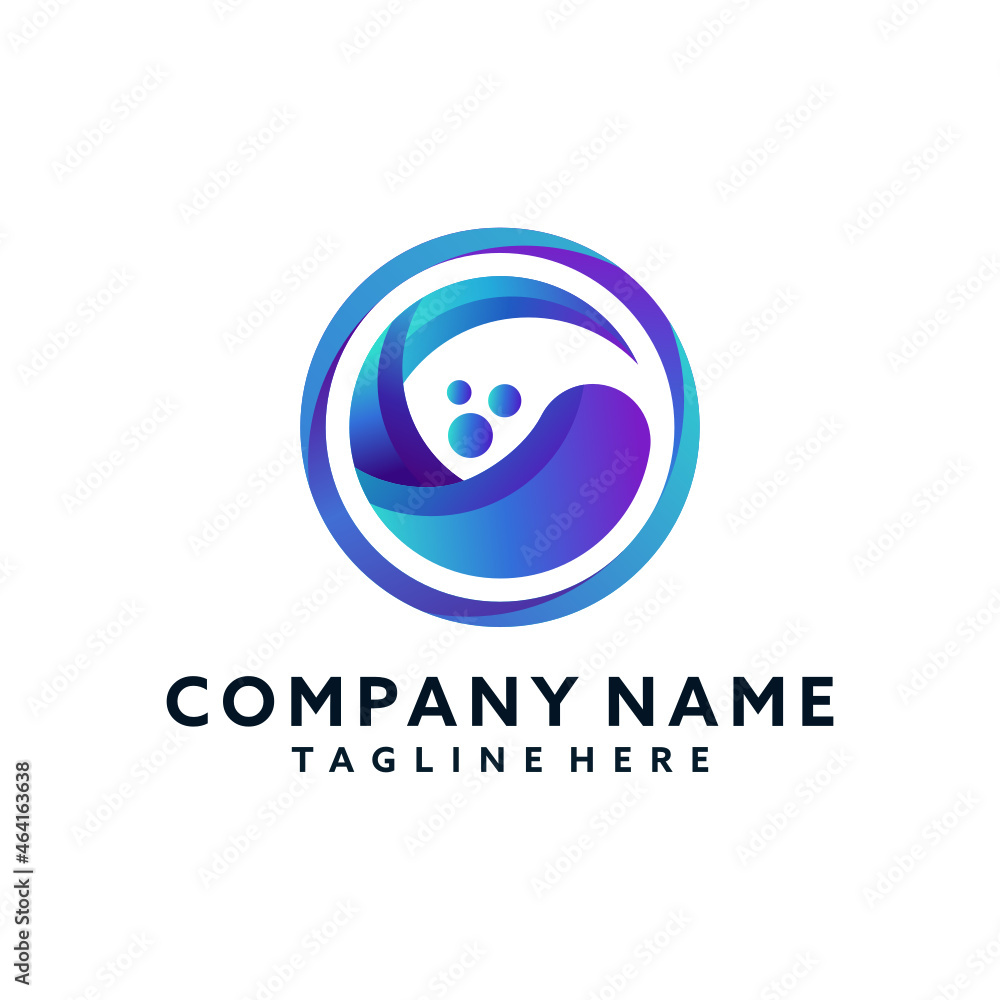 Abstract circle colorful company logo design Abstract circle colorful company logo design
