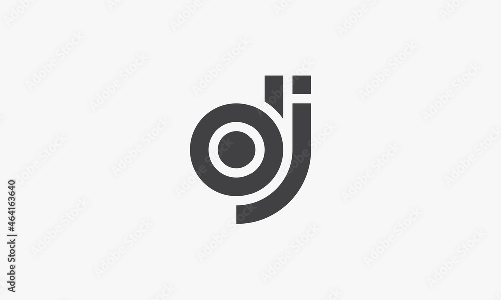 lines letter D J design concept lines letter D J design concept