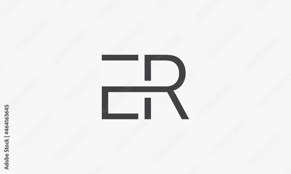 ER letter logo isolated on white background. ER letter logo isolated on white background.