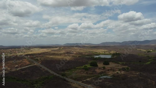 Wallpaper Mural Drone Shot in a montain, sky and lake aerial view Torontodigital.ca