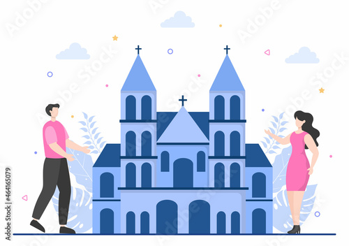 Travel to Germany Background Vector Illustration. Time to Visit the Icon Landmarks of these World Famous Tourist Attractions of the Country