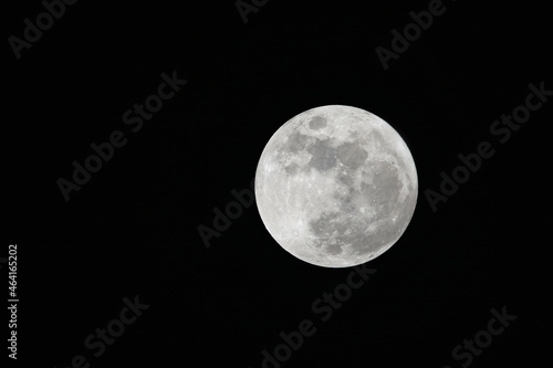 full moon over black