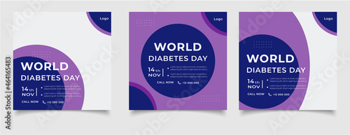 World diabetes day social media posts collection