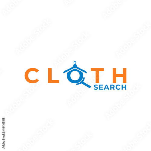 Cloth shop logo template vector isolated in white background 
