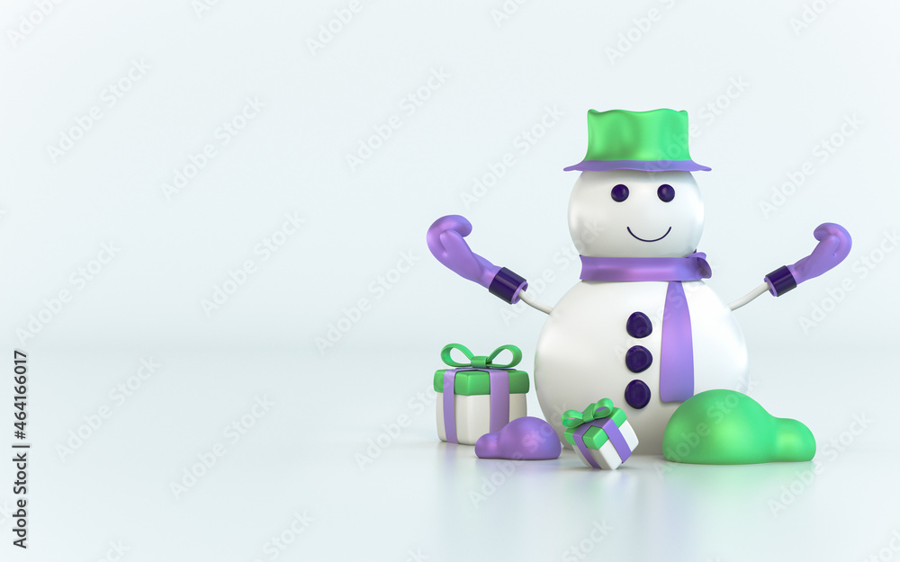 Happy New Year and merry Christmas banner for poster, website header, greeting card, flyer 3d render Happy New Year and merry Christmas banner for poster, website header, greeting card, flyer 3d render
