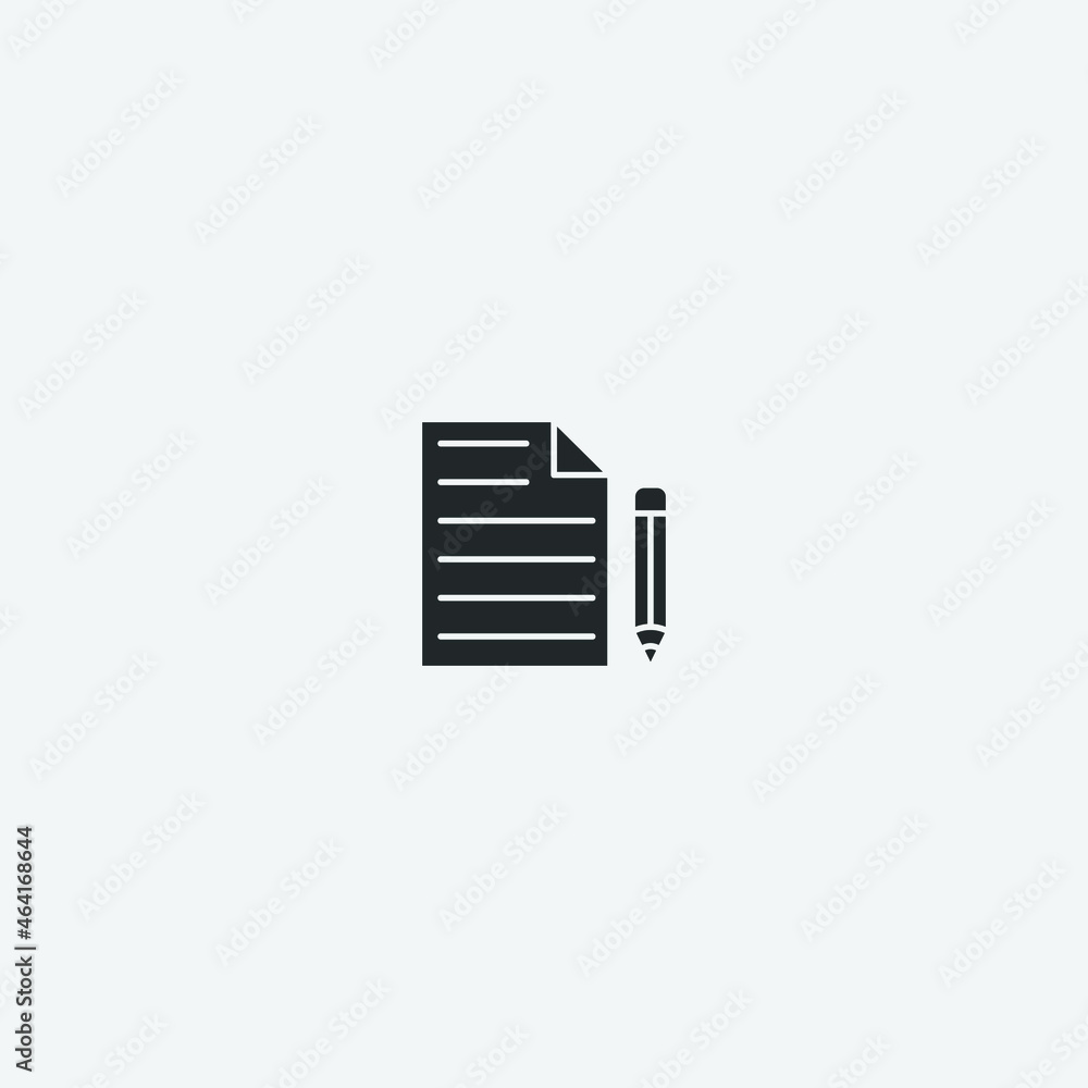 document and pen vector icon illustration sign document and pen vector icon illustration sign