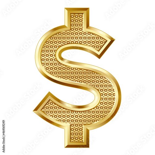 Symbol dollar. Vector illustration.	