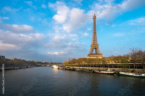 View on Eiffel Tower from the Pont de Bir-Hakeim in Paris, France © Aliaksandr