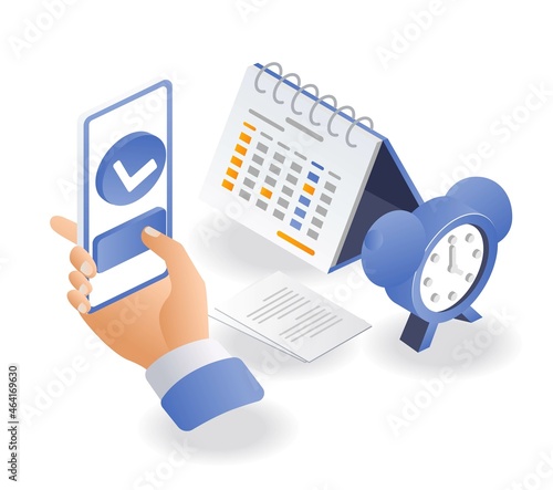 Fotografia Setting the alarm clock For work plan reminders
