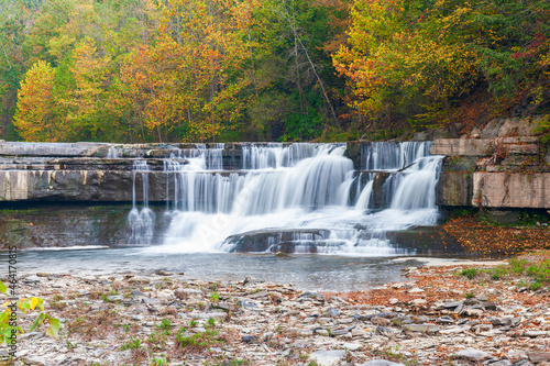 Lower Taughannock Falls in Taughannock Falls State Park.New York.USA