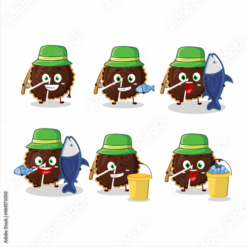 A fisherman chocolate tart cartoon picture catch a big fish