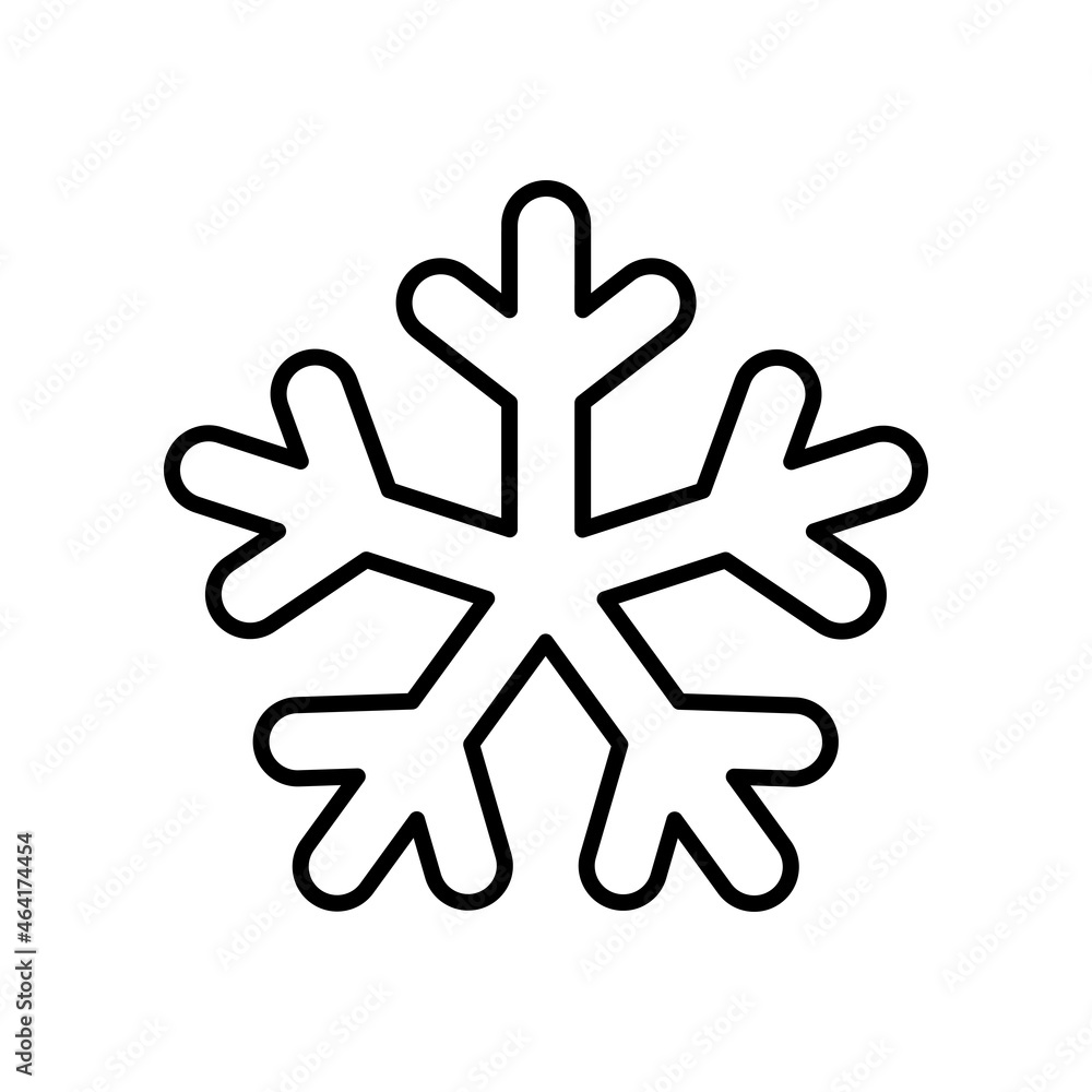 snowflake icon vector sign symbol isolated white snowflake icon vector sign symbol isolated white