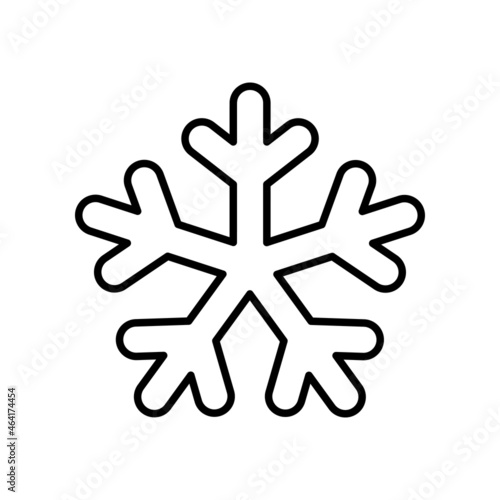 snowflake icon vector sign symbol isolated white