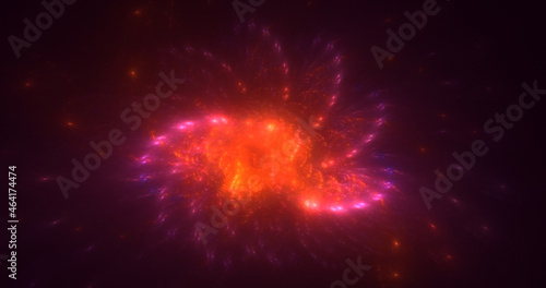 Wallpaper Mural 3D rendering abstract multicolor fractal light background Torontodigital.ca