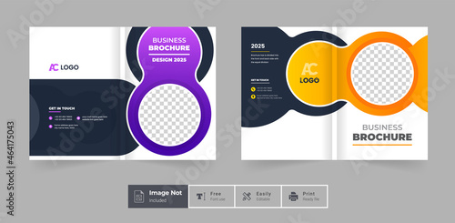 Corporate brochure cover page annual report book cover business profile design template elegant modern editable text and vector design layout