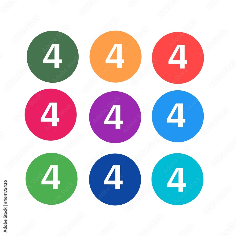 set of buttons with numbers set of buttons with numbers