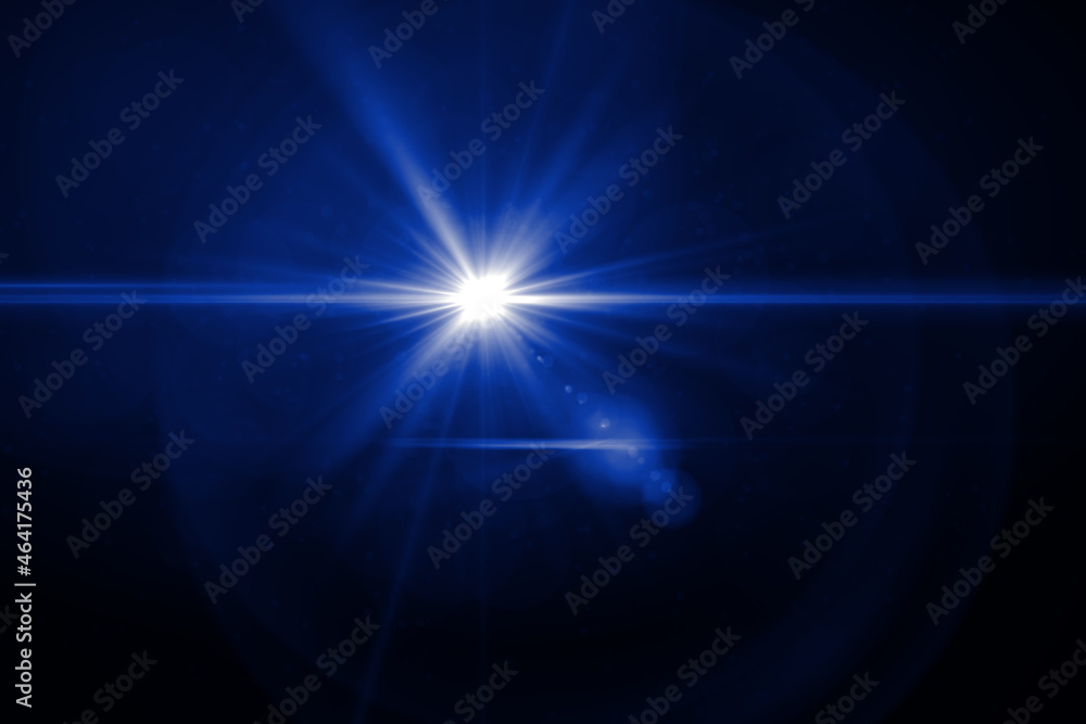 lens flare effect on black blackground