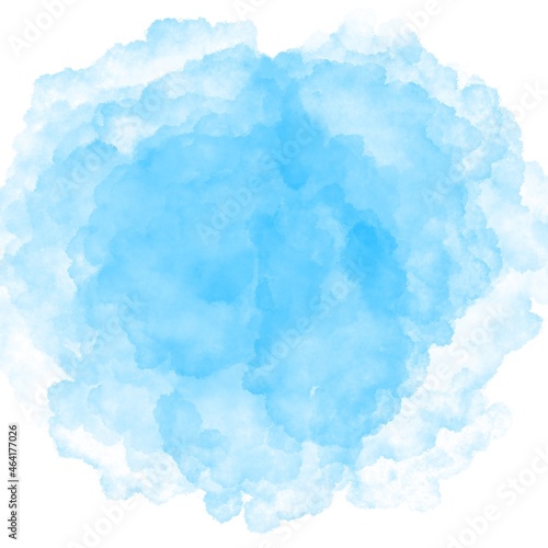 Cute handdrawn abstract pattern looking like a watercolor blue and white cloud. Good for design  printing or electronic devices