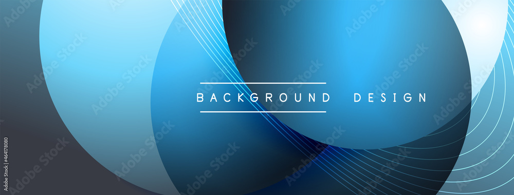 Gradient circles with shadows. Vector techno abstract background. Modern overlapping forms wallpaper background, design template Gradient circles with shadows. Vector techno abstract background. Modern overlapping forms wallpaper background, design template