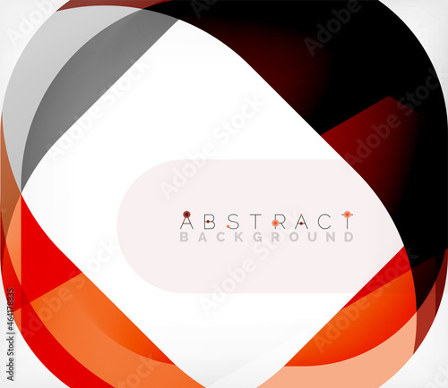 Abstract square shape with overlapping waves, minimal geometric background. Vector Illustration For Wallpaper, Banner, Background, Landing Page