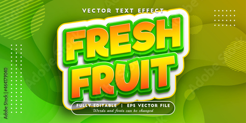 Text effects 3d fresh fruit, editable text style