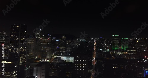Wallpaper Mural City buildings and skyscrapers at night aerial, Montreal Torontodigital.ca