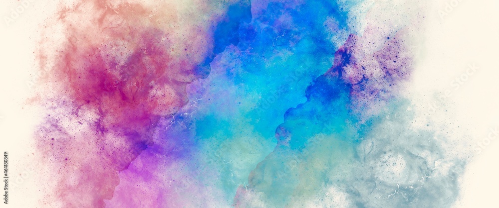 Magenta and blue dreamy powder minimalistic background, original texture with soft colors, realax and calm idea concept, hand drawn art, wallpaper for print	
