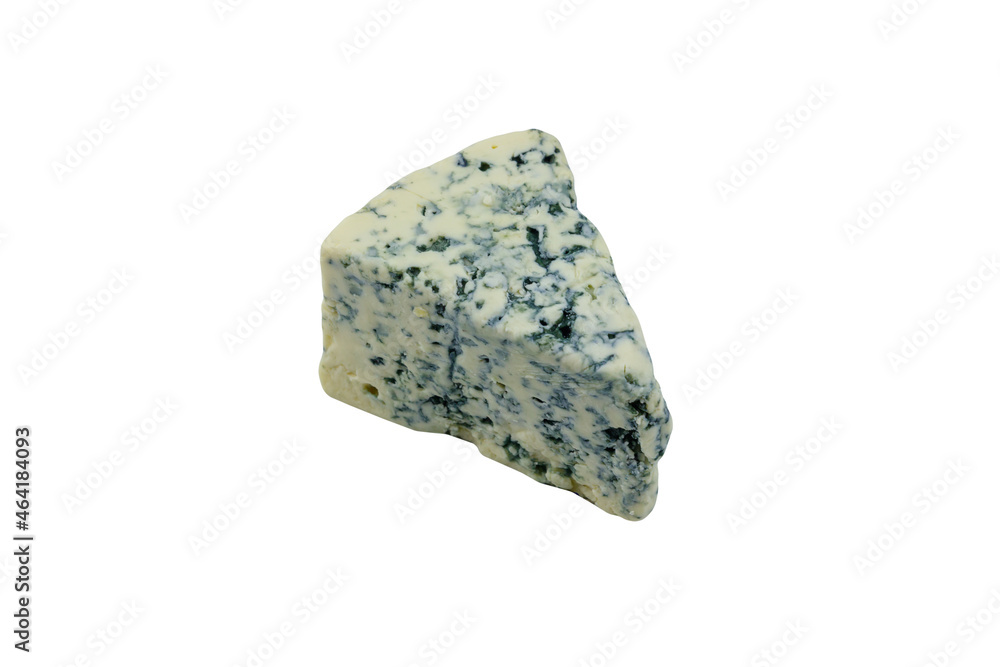 Blue cheese with mold isolated on white background