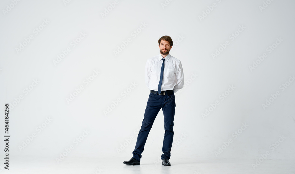 business man in shirt with tie fashion posing studio full length business man in shirt with tie fashion posing studio full length