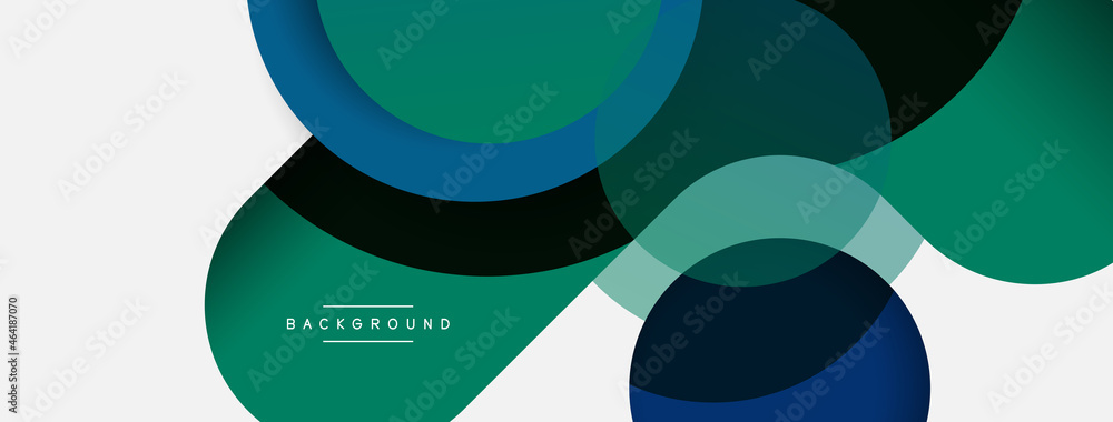 Creative geometric wallpaper. Minimal abstract background. Circles composition vector illustration for wallpaper banner background or landing page Creative geometric wallpaper. Minimal abstract background. Circles composition vector illustration for wallpaper banner background or landing page