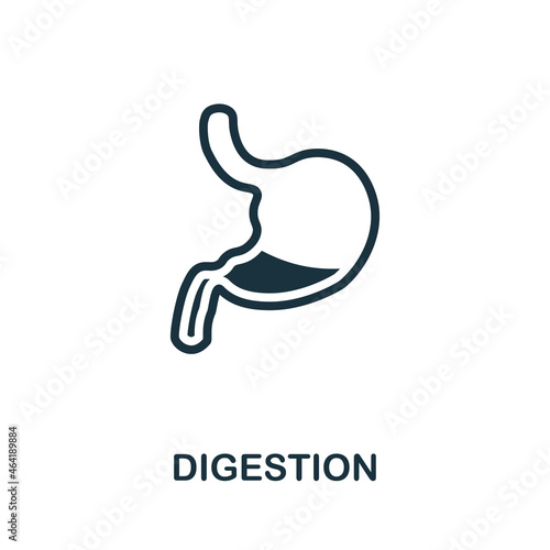 Digestion icon. Monochrome sign from diet collection. Creative Digestion icon illustration for web design, infographics and more