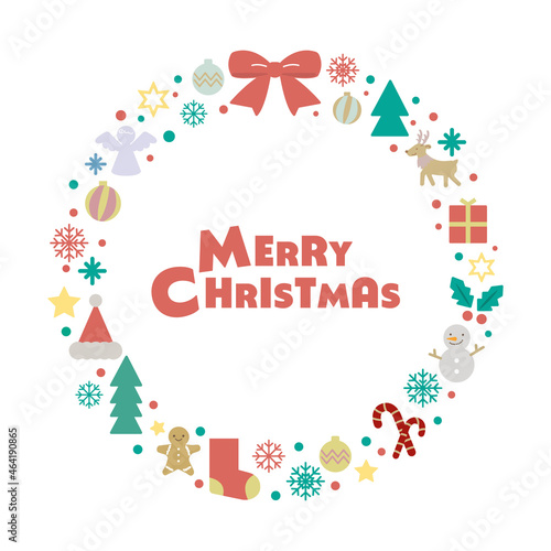 クリスマスリースのイラスト