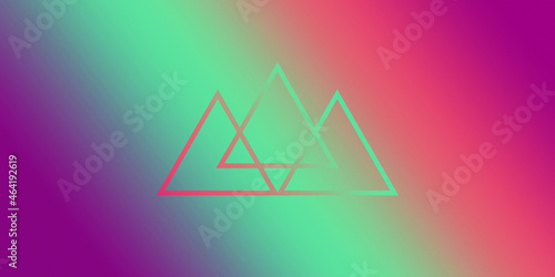 cool gradient background with triangles, modern logo, triangle shape , mountain pattern