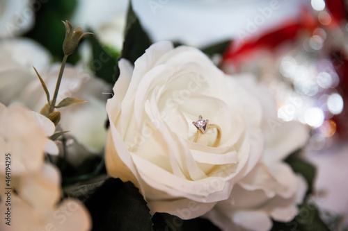 Brides wedding ring with diamond 