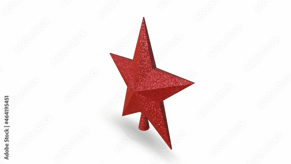 Christmas star on the Christmas tree on a white background 3d-rendering Christmas star on the Christmas tree on a white background 3d-rendering