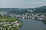 Blick vom Gedeonseck ins Mittelrheintal mit Boppard und Filsen