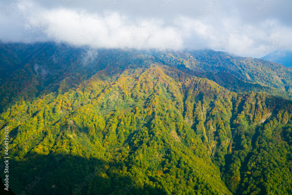 雨飾山からの眺め 紅葉の山 雨飾山からの眺め 紅葉の山