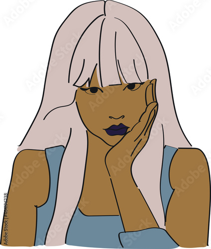 Illustration of a woman pose