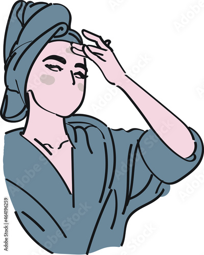 Illustration of a woman pose