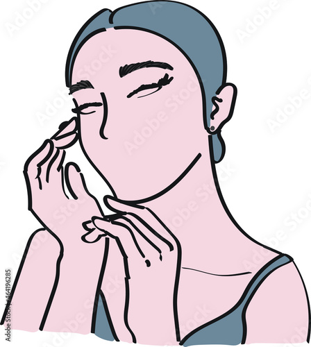 Illustration of a woman pose