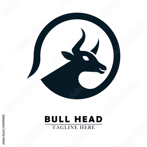 bull's head in a simple circle
