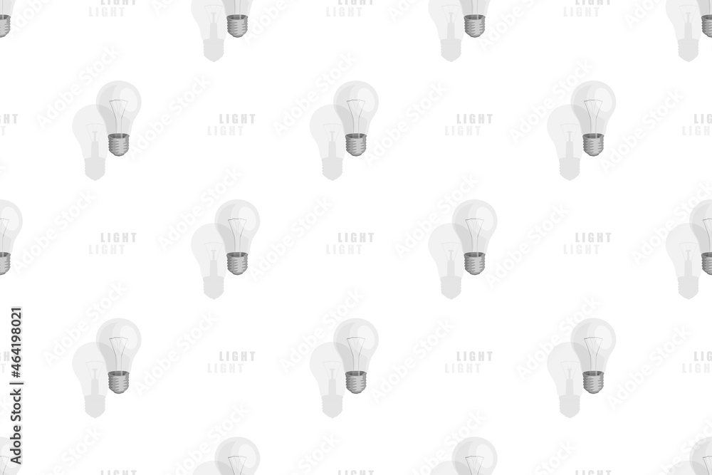 Light bulbs seamless pattern. Background on the theme of light bulbs and lighting. Light bulbs seamless pattern. Background on the theme of light bulbs and lighting.
