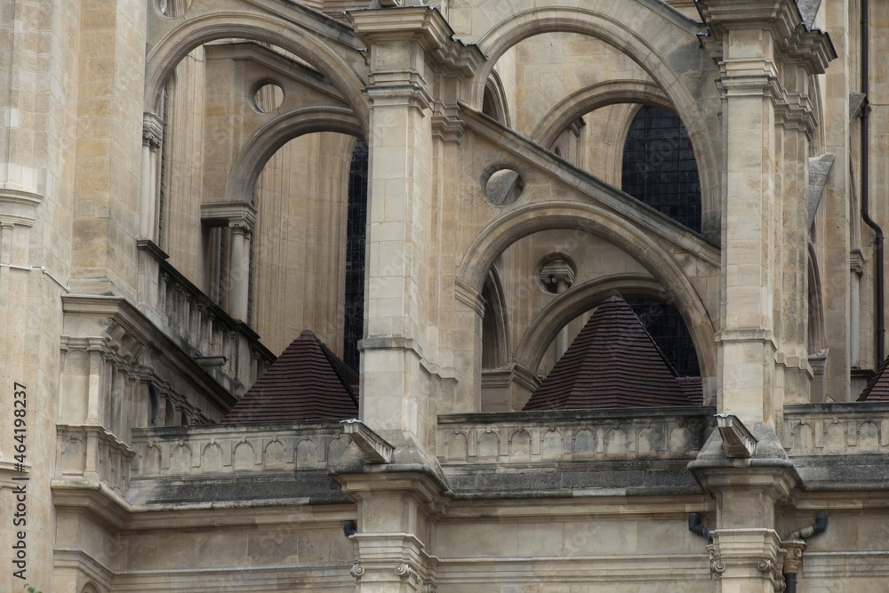 the facade of the cathedral of st eustache