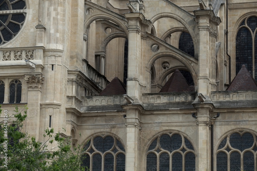 the facade of the cathedral of st eustache