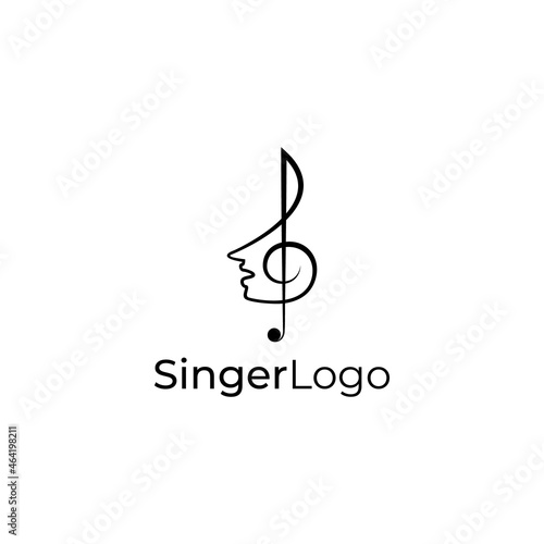 singer, choir logo design vector