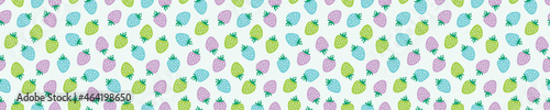 Seamless pattern with colorful strawberries © FRESH TAKE DESIGN
