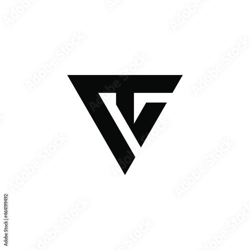 tv latter vector logo abstrack