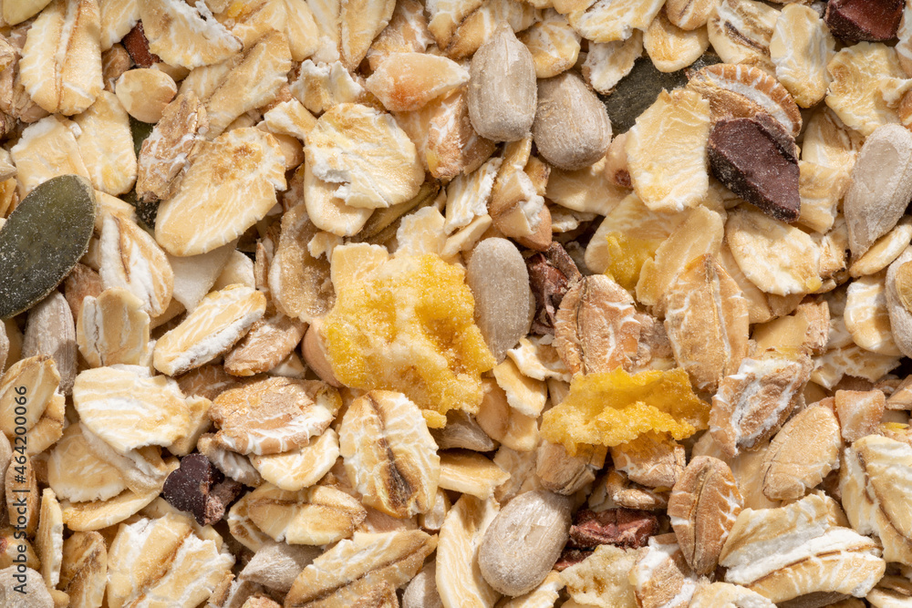 Detailed and large close up shot of cereal. Detailed and large close up shot of cereal.