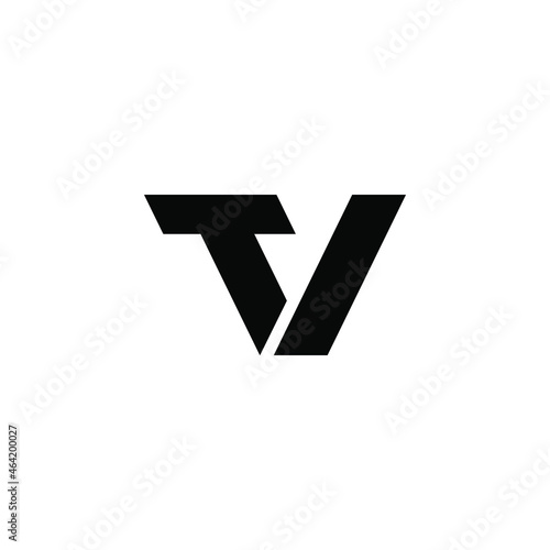 Initial letter TV logo design vector