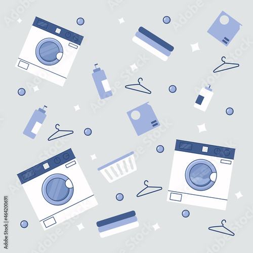 Laundry seamless pattern. 